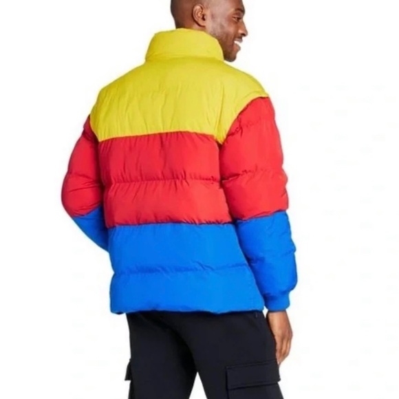 Lego X Target Retro Color Block Mens Tall Medium Puffer Ski Coat Jacket Vest NWT - Picture 4 of 11